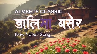 AI Meets Classic  Daali ma Basera New Nepali Song  Lyrical Video [upl. by Hellene]