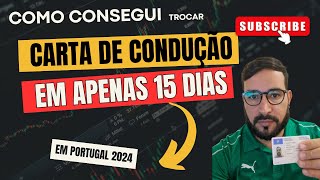 Troca da carta de condução rápido em 15 dias  passo a passo 2024 [upl. by Honora]