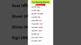 Confusion word meaningshortvideo studytime english spokenenglish spokenenglishstudymotivation [upl. by Karli]