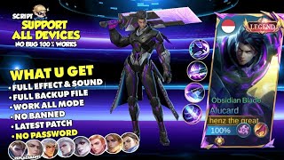 Script Skin Alucard Legend  Obsidian Blade No Password Full Effect amp Voice  New Update [upl. by Culver]