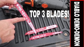 3 ESSENTIAL DIABLO RECIPROCATING SAW BLADES TOOL REVIEW TUESDAY [upl. by Mayes]