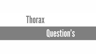 Thorax Anatomy  Questions [upl. by Nicolella]