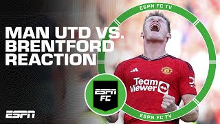 Man United vs Brentford REACTION Underwhelming performance plastered over by 2 late goals  Dawson [upl. by Ellehcram]