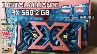 RX 560 2Gb  Test In Game VGA Digital Alliance Dataland AMD Radeon 2021 [upl. by Meeki]