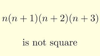 The Most Satisfying Proof Product of 4 Consecutive Integers is not Square [upl. by Maitund264]