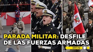 Desfile del Ejército la Marina de Guerra y la Fuerza Aérea en la Gran Parada NuestraTierraCelebra [upl. by Verla]