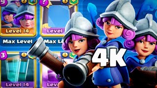 3 MUSKETEERS  MIRROR  CLONE  RAGE  3👑  4K CLASH ROYALE [upl. by Ramona]