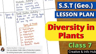 SST Geography Lesson Plan  Diversity in Plants  Class 7 in English [upl. by Norud]