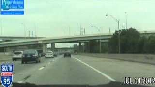 Bristol PA to Bala Cynwyd PA Time Lapse Drive [upl. by Hadley]