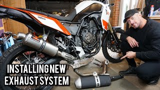 Full Black Widow Exhaust Installation for 2021 Yamaha Tenere 700 StepbyStep Guide [upl. by Masry]