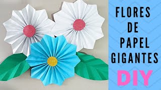 COMO HACER FLORES GIGANTES DE PAPEL  GIANT PAPER FLOWERS [upl. by Abbi155]