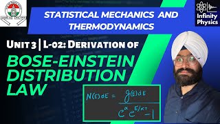 Unit 3 L 02 BoseEinstein Distribution Law  Statistical Mechanics and Thermodynamics  BSc II [upl. by Aroon819]