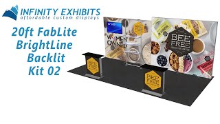 20ft FabLite BrightLine Backlit Kit 02  Infinity Exhibits [upl. by Keyek]