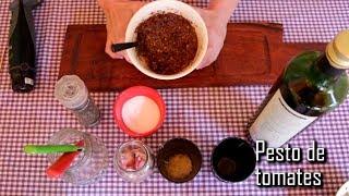 Cómo hacer pesto de tomates secos [upl. by Lucine]