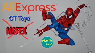 New CT TOYS Bootleg SPIDERMAN Mafex No185 AliExpress KnockOff Action Figure Review [upl. by Justin]