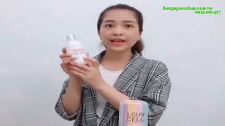 REVIEW lotion dưỡng trắng body LOUV CELL của HÀN QUỐC [upl. by Hada104]