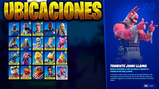 UBICACIONES DE TODOS LOS 20 PERSONAJES PARA COMPLETAR COLECCION FORTNITE CAPITULO 3 TEMPORADA 1 [upl. by Ammadas]