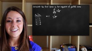 Calculating the first terms in a series of partial sums KristaKingMath [upl. by Artaed]