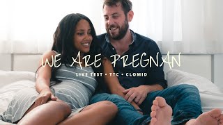 FINDING OUT WE ARE PREGNANT EMOTIONAL REACTION CLOMID second cycleI TTC [upl. by Nwahsed152]