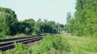 CN Intermodal Train Through Ingersoll ON [upl. by Eanrahc]