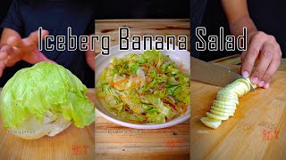 Iceberg Banana Salad😋ReyCipesTV [upl. by Anytsyrk]