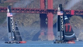 Americas Cup Two Boat Demo by Oracle Team USA June 26 2013 [upl. by Galligan]