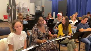 Watch Sara Bareilles and Broadway Waitress Cast Sing quotOpening Upquot on First Day of Rehearsal [upl. by Naesyar]