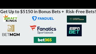 Get Up to 5150 in Bonus  Risk Free Bets  Best Sportsbook Sign Up Bonuses for the NFL Season [upl. by Benoit]