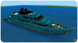 Minecraft How To Build a Yacht in Minecraft Palmer Johnson 150  Minecraft Yacht Tutorial [upl. by Eledoya165]