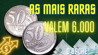 MOEDAS RARAS DE 50 CENTAVOS ACHADAS EM CIRCULAÇÃO 😳 [upl. by Eibbed345]