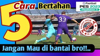 Cara bertahan  divensive terkuat  PES e Football 23 PS3 [upl. by Hawger]