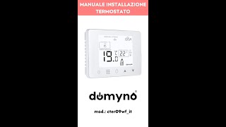 Domyno cter09wfit termostato  Installazione [upl. by Nandor]