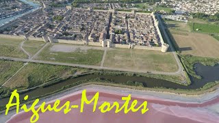 AiguesMortes les salins et flamants roses vus du ciel [upl. by Herson]