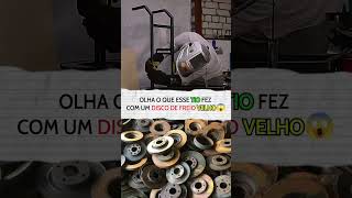 OLHA O QUE ELE FEZ COM UM DISCO DE FREIO VELHO😱inventor genio curiosidades shorts [upl. by Nyrac884]