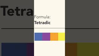 Color Theory Tetradic Color Scheme Shorts [upl. by Rumery]