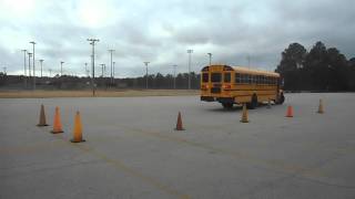 60 Skills – Parallel Parking  Service Door Side – Class B CDL School Bus [upl. by Eelirol]