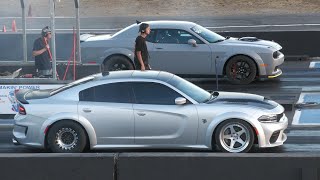 Dodge Charger Hellcat Redeye vs Dodge Challenger Scat Pack and Camaro SS [upl. by Ardme]