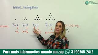 REVISÃO GRATUITA DE MATEMÁTICA  Números Triangulares  Dica da Cassinha [upl. by Htezil]