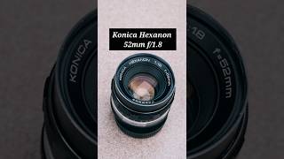 Konica Hexanon 52mm f18 vintagelens lenses filmcamera lens konica 35mm oldlens [upl. by Martelli]