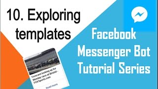 Facebook Messenger Bot Tutorial using Python  Exploring templates [upl. by Aikemehs]