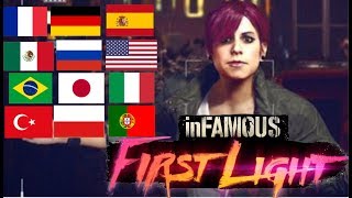 InFamous First Light  Voice Comparison  Multi Language  12 Different Langauges [upl. by Nosdrahcir]