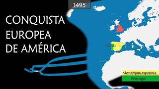 La conquista europea de América  resumen en mapas [upl. by Drexler]