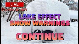 🔴WATCH STORM CHASERS LIVE🔴 continuing to chase Lake Effect SNOW WARNINGS off of Lake Erie [upl. by Annaillil]