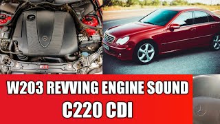 Mercedes w203 c220 cdi engine sound revving [upl. by Reiko320]