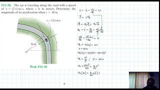 F12–28 Kinematics of a Particle Chapter 12 Hibbeler Dynamics Benam Academy [upl. by Brookes]