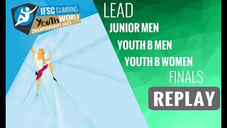 IFSC Youth World Championships Arco 2019  Mens Lead final J amp YB Womens Lead final YB [upl. by Heddy]