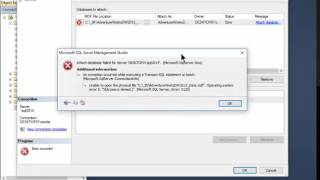 Permission Error when Attaching a database in SQL Server Management Studio [upl. by Aralc]