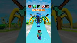 NOOB vs PRO vs HACKER vs HEROBRINE Car Jump Challenge 😎 🚗 shorts beamngdrive [upl. by Dede]