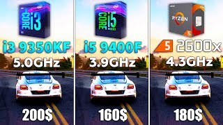 Core i3 9350KF vs i5 9400F vs Ryzen 5 2600x Test in 9 Games [upl. by Kathrine]