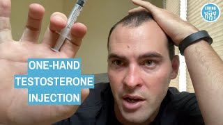 One Handed Testosterone Gluteal Injection [upl. by Orlene683]